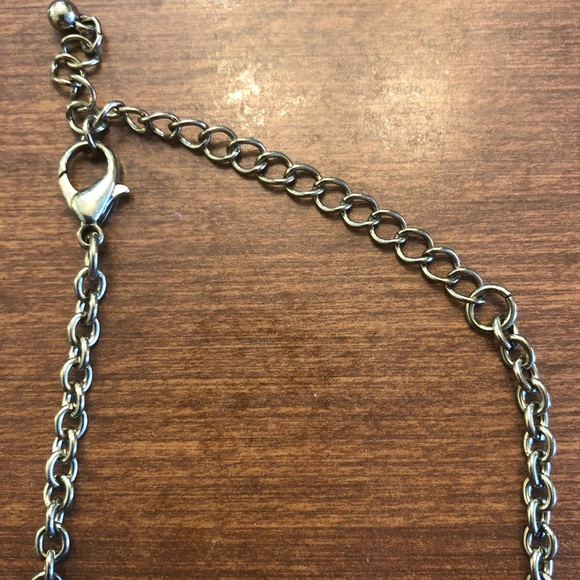 Semi Precious 7 Stone Necklace in Gold - Picture 3 of 5